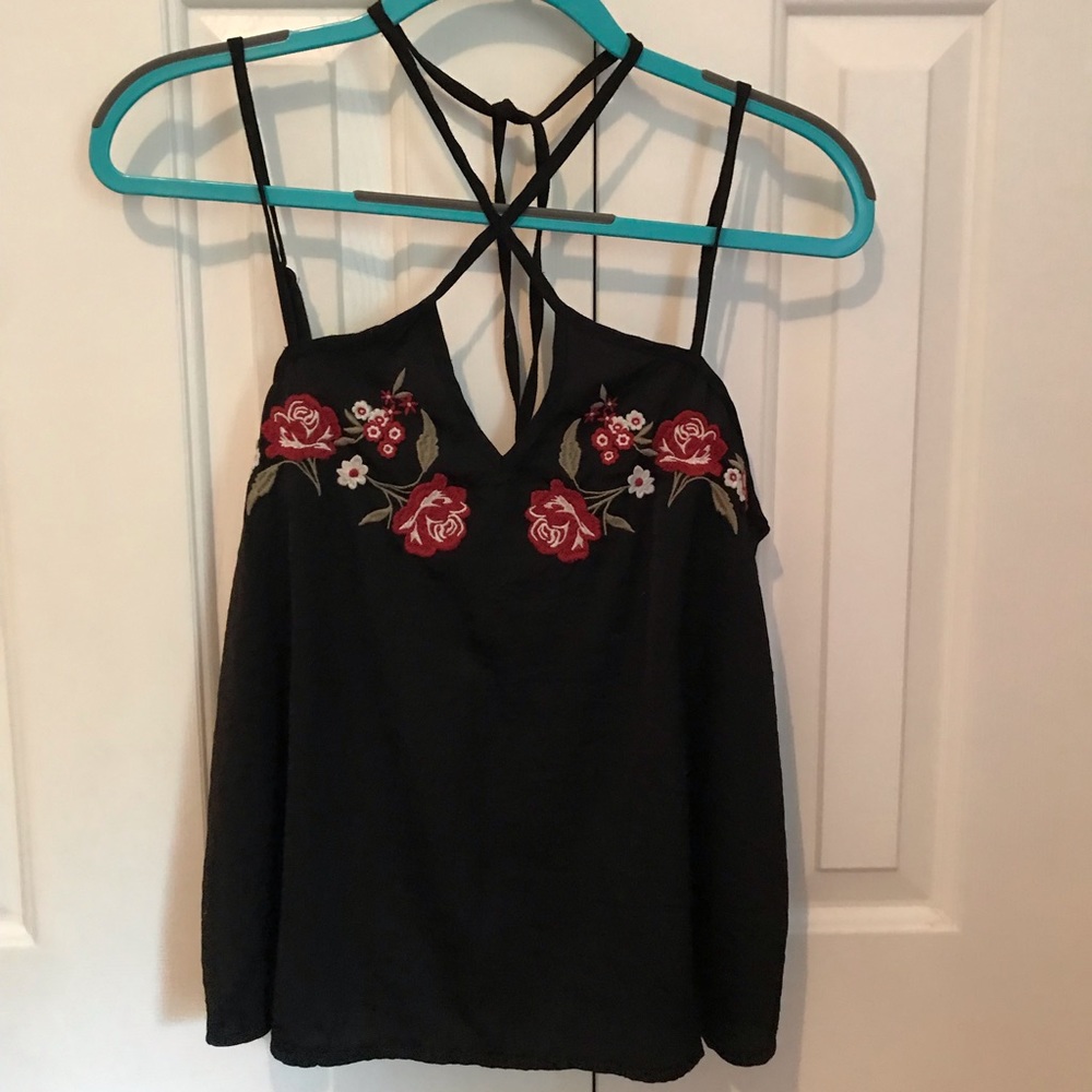 Embroidered tank top